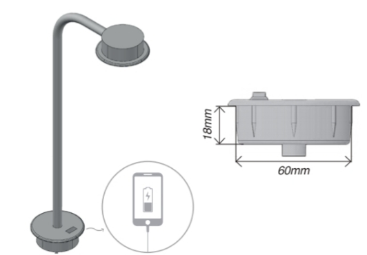 SPIRAL LED LIGHTING AND USB SYSTEM